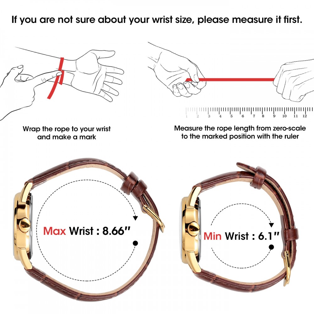 Measure for watch on sale band